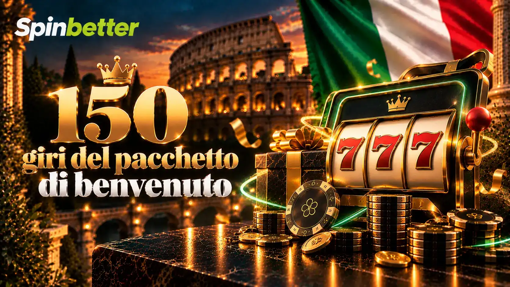 Le quattro quote di giri gratis del pacchetto di benvenuto